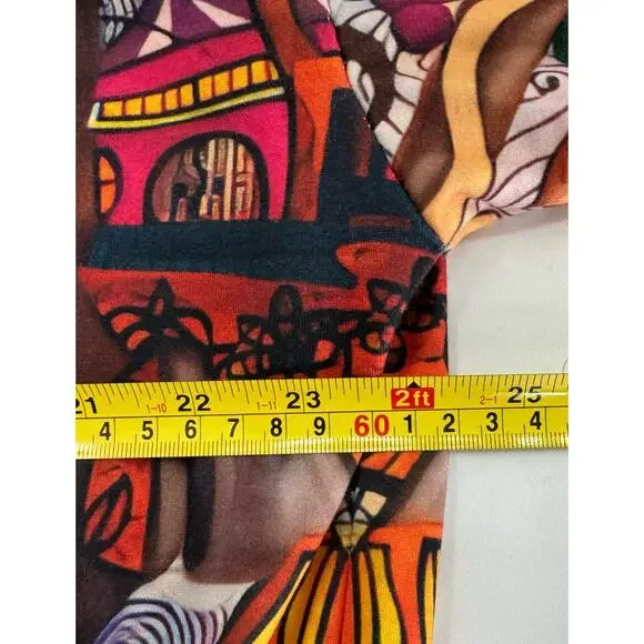 Halloween Pattern Cat Funky Geometric Hoodie Size XXL - Picture 4 of 7